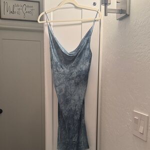 Blue Life Tie-Dye Mini Dress